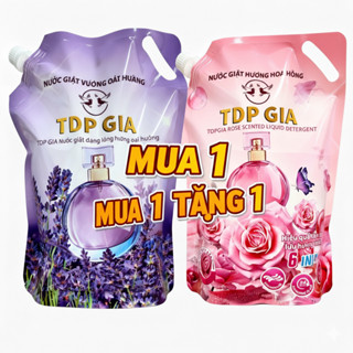 [MUA 1 TẶNG 1] 1 Túi Nước giặt xả hương Lavender Tặng 1 Túi Nước Giặt Xả Hoa Hồng - Nước giặt xả quần áo làm sạch (2L)