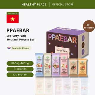 SET Party Pack 10 Thanh Protein mix đủ vị PPAEBAR Real Chocolate Protein Bar Không đường