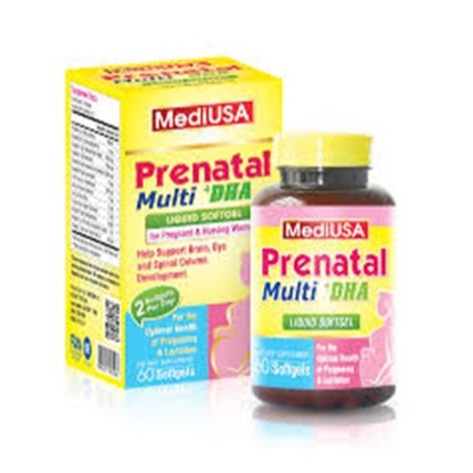 Vitamin tổng hợp cho bà bầu, bổ bầu MediUSA Prenatal Multi DHA cho bà bầu