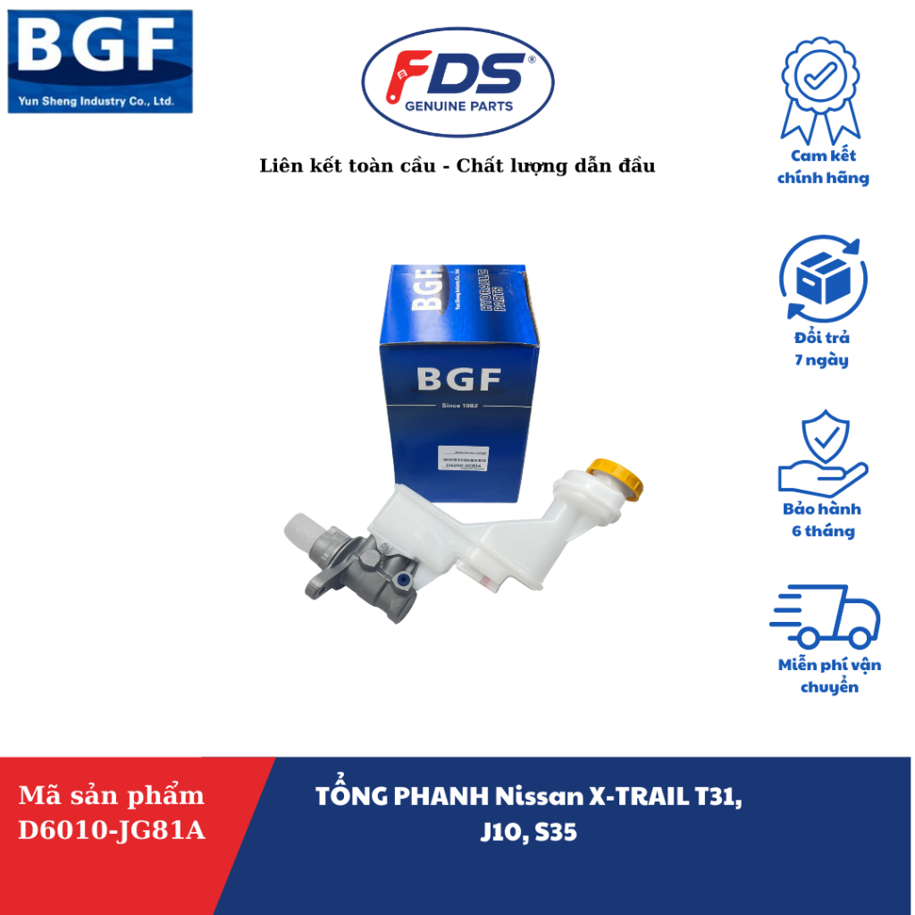 TỔNG PHANH  Nissan X-TRAIL T31, J10, S35 - Hãng BGF