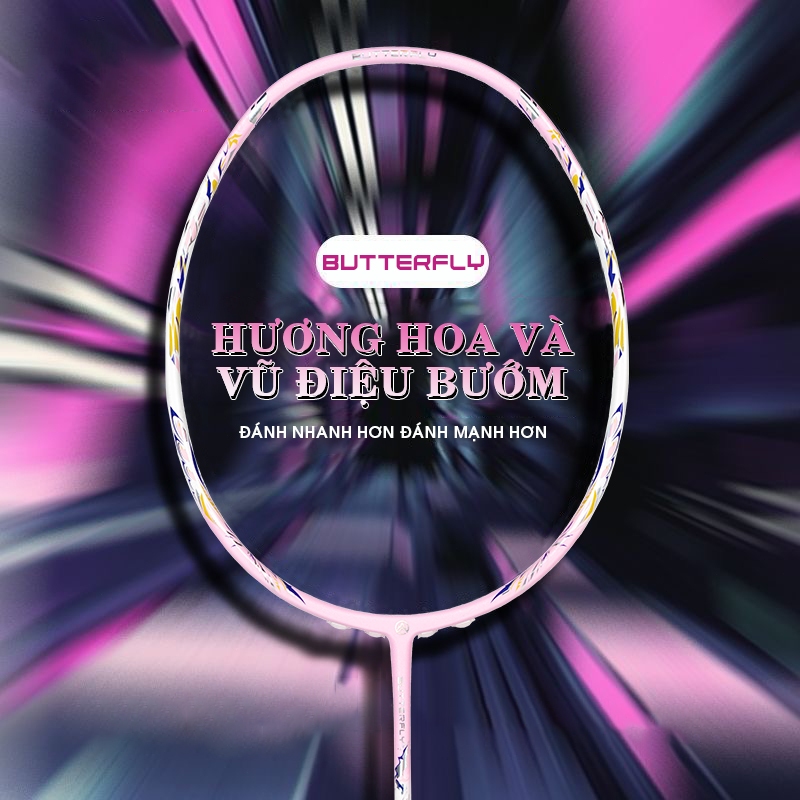 ALPSPORT New Butterfly 4U 92g Carbon 30LBS Vợt Cầu Lông Siêu Nhẹ Tấn Công Giao từ Việt Nam Badminton