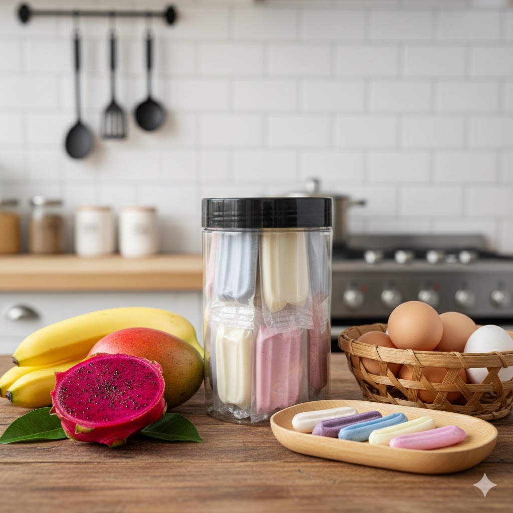 BÁNH ĂN DẶM THANH DÀI (sữa chua/lòng đỏ) - Bánh ăn dăm handmade Mshop dành cho bé từ 5-6m+