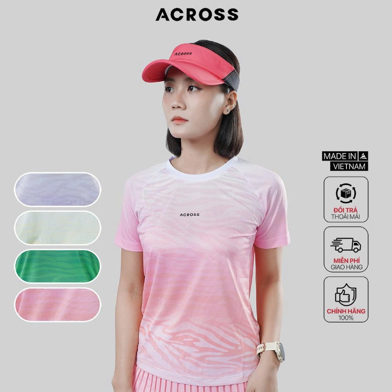 Áo thun thể thao nữ Zebra Running co giãn, siêu nhẹ, nhanh  khô - Across Vietnam.