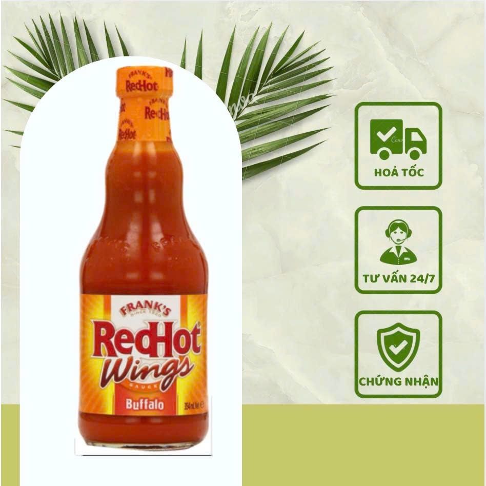 Sốt Cay FRANK'S RedHot Wings Buffalo Không Đường | RedHot Wings Sauce