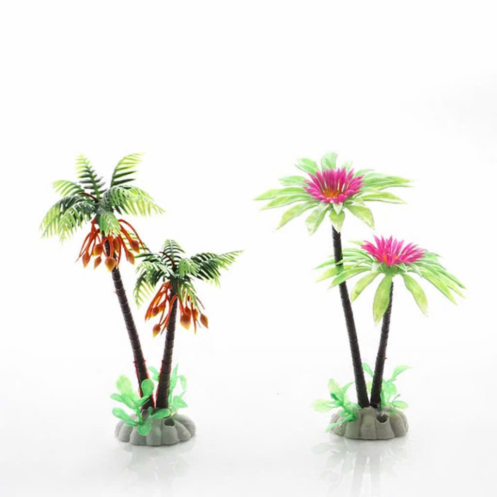 Mô hình cây dừa trang trí bể cá cảnh, bể thủy sinh. Trang trí bể cá, hòn non bộ.