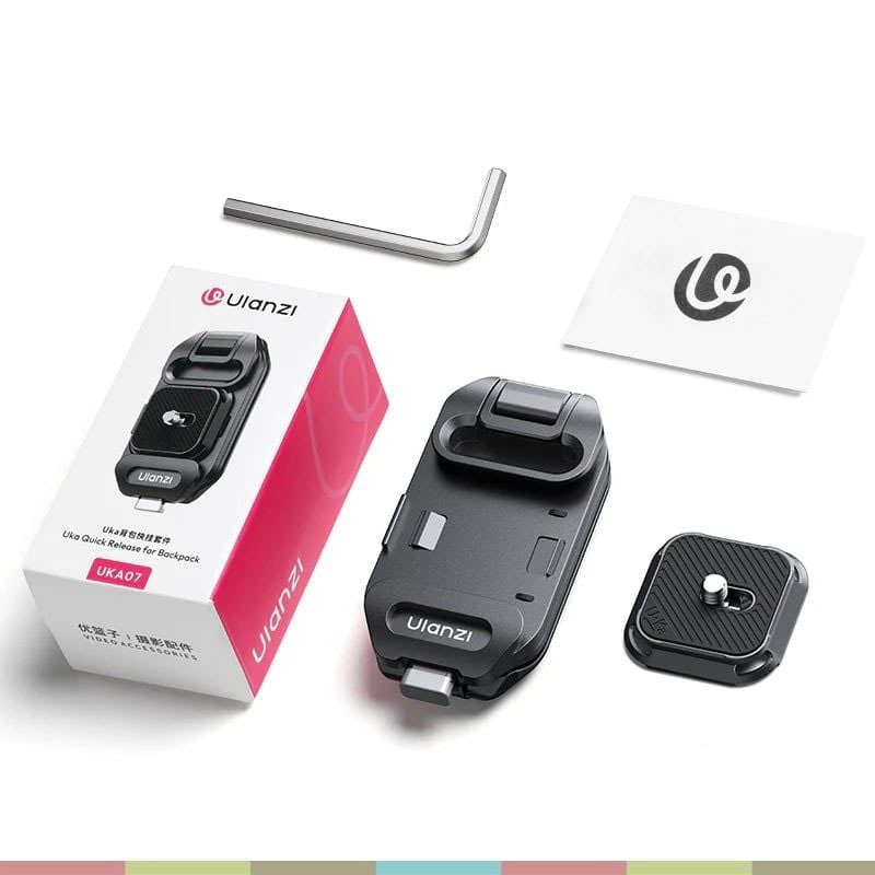 Ulanzi UKA07 - Bộ Kẹp Balo Máy Ảnh GoPro Tháo Nhanh, Bền Nhẹ 94g, Chịu Tải 10kg, Tương Thích Uka & F