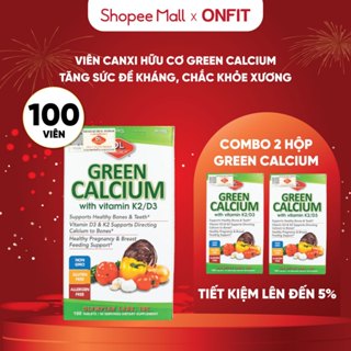 Viên Uống Bổ Sung Canxi D3 K2 Olympian Labs Green Calcium (100 Viên) Bổ Sung Canxi Hữu Cơ | ONFIT