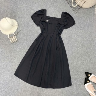 Đầm Thiết Kế Bigsize Nữ Dáng Dài Cổ Vuông Nữ, Đầm Dự Tiệc Sang Trọng Chất Vải Cotton Lạnh- DTK19