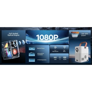 Máy Chiếu Mini Phòng Ngủ Full HD – Android Wifi – Xem Netflix YouTube – Nhỏ Gọn Dễ Dùng nhập khẩu China - 奇幻果 -