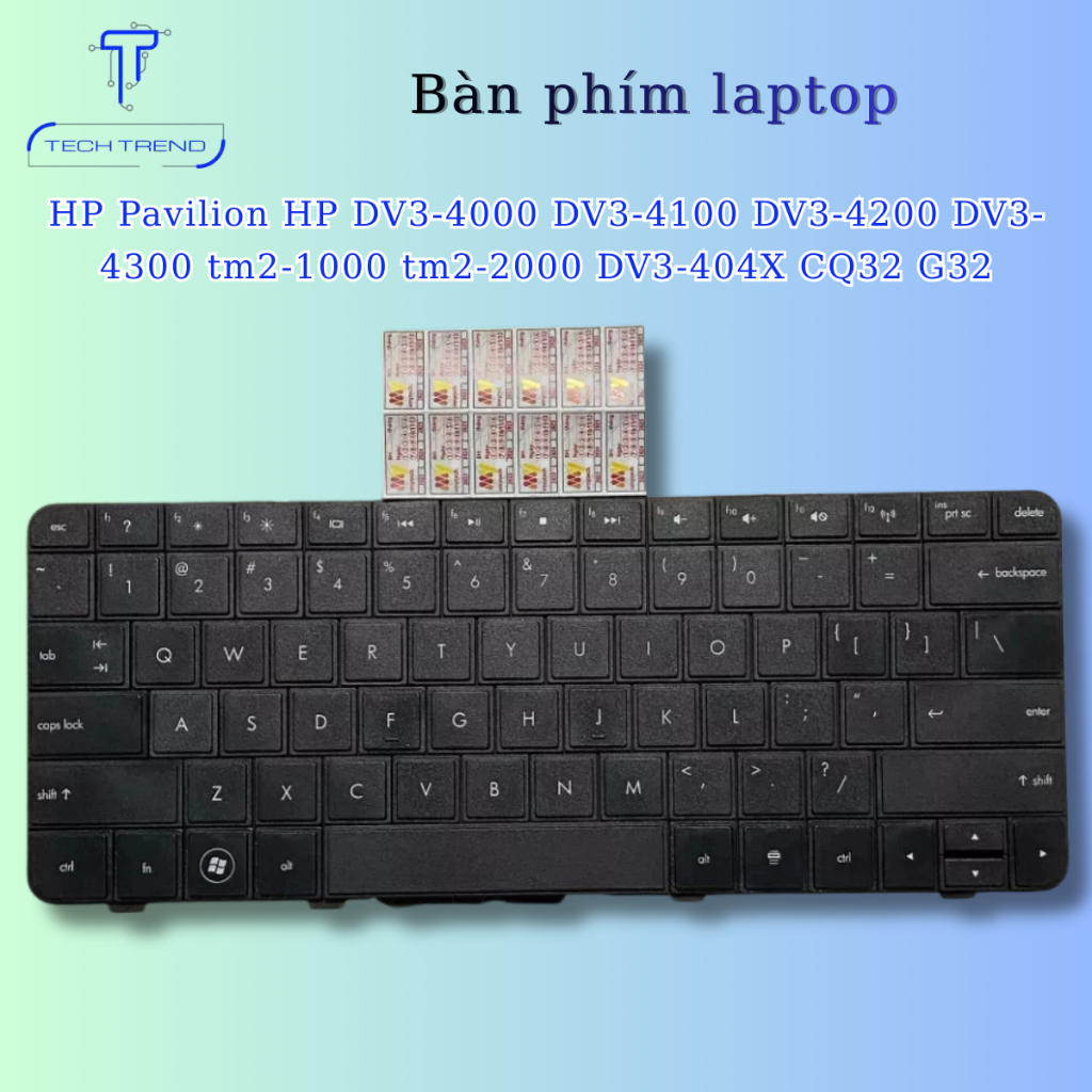 Bàn phím laptop tương thích Hp Pavilion DV3-4000 DV3-4100 DV3-4200 DV3-4300 TM2-1000 TM2-2000 DV3-40