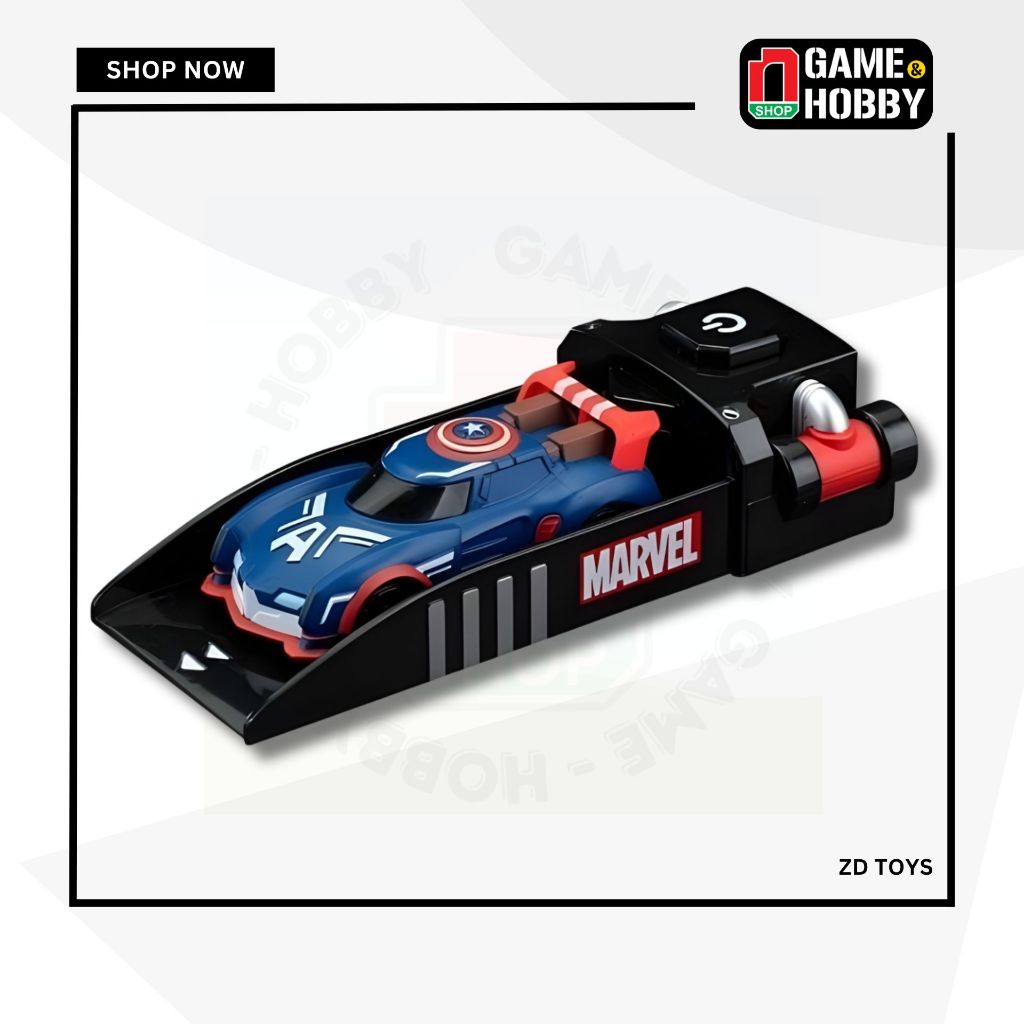 Marvel - Racing Car - Captain America - Mô hình siêu xe chính hãng ZD Toys