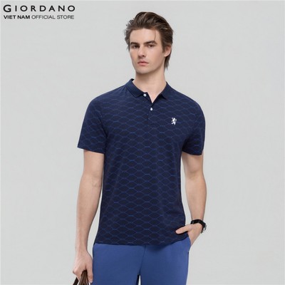 GIORDANO Áo Thun Nam Có Cổ Họa Tiết Thêu Logo Ramadan Bold Thematic Polo 01016204-80
