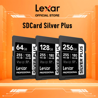 Thẻ Nhớ SD Lexar SILVER PLUS 64GB-128GB 205MB/s UHS-I U3 V30 Cho Máy Ảnh DSLR