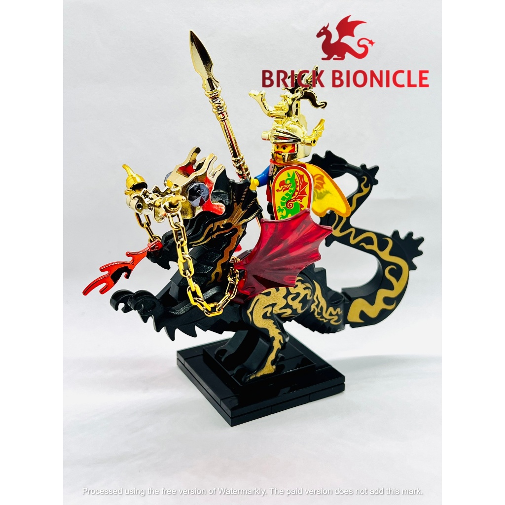 LEGO CASTLE - ĐỒ CHƠI HIỆP SĨ - DRAGON MASTER WITH GOLD CHROME DRAGON PLUMES RAISES ORIENT DRAGON