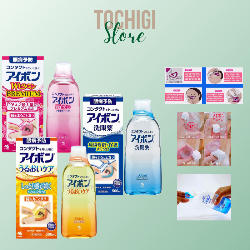 Nước rửa mắt Eyebon W Vitamin Kobayashi 500ml