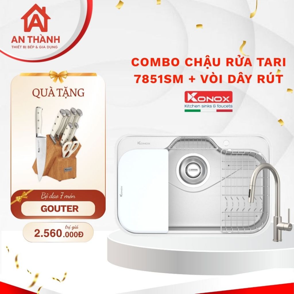 Chậu rửa bát Tari 7851SM - Sang Trọng Chống Bám Bẩn Bền Đẹp