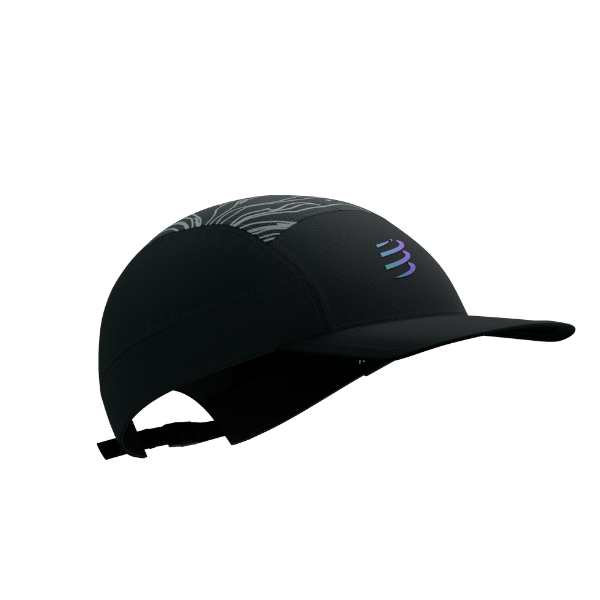Mũ Compressport 5 Panel Light Cap - Đen (Black/Aurora)