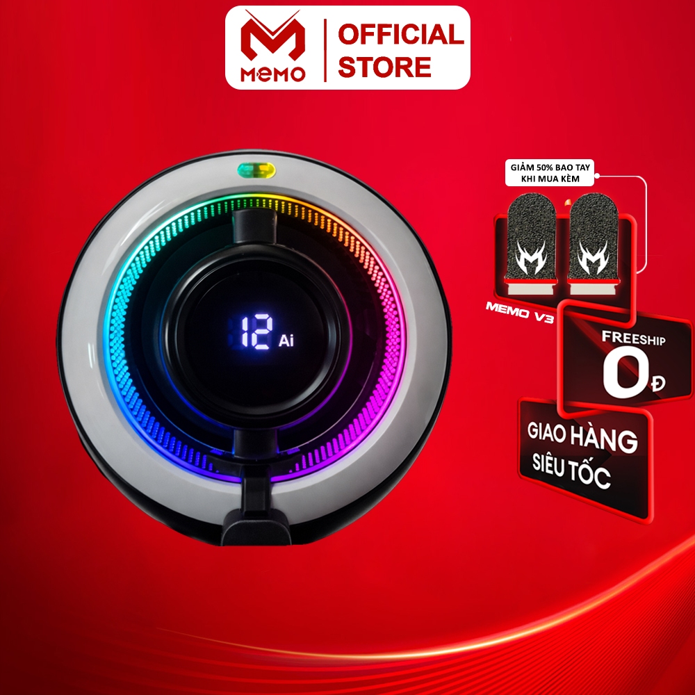 Sò lạnh tản nhiệt MEMO CX17 gaming làm mát tối ưu tăng fps hỗ trợ chụp ảnh chơi game mượt mà Liên Quân FF PUBG WR