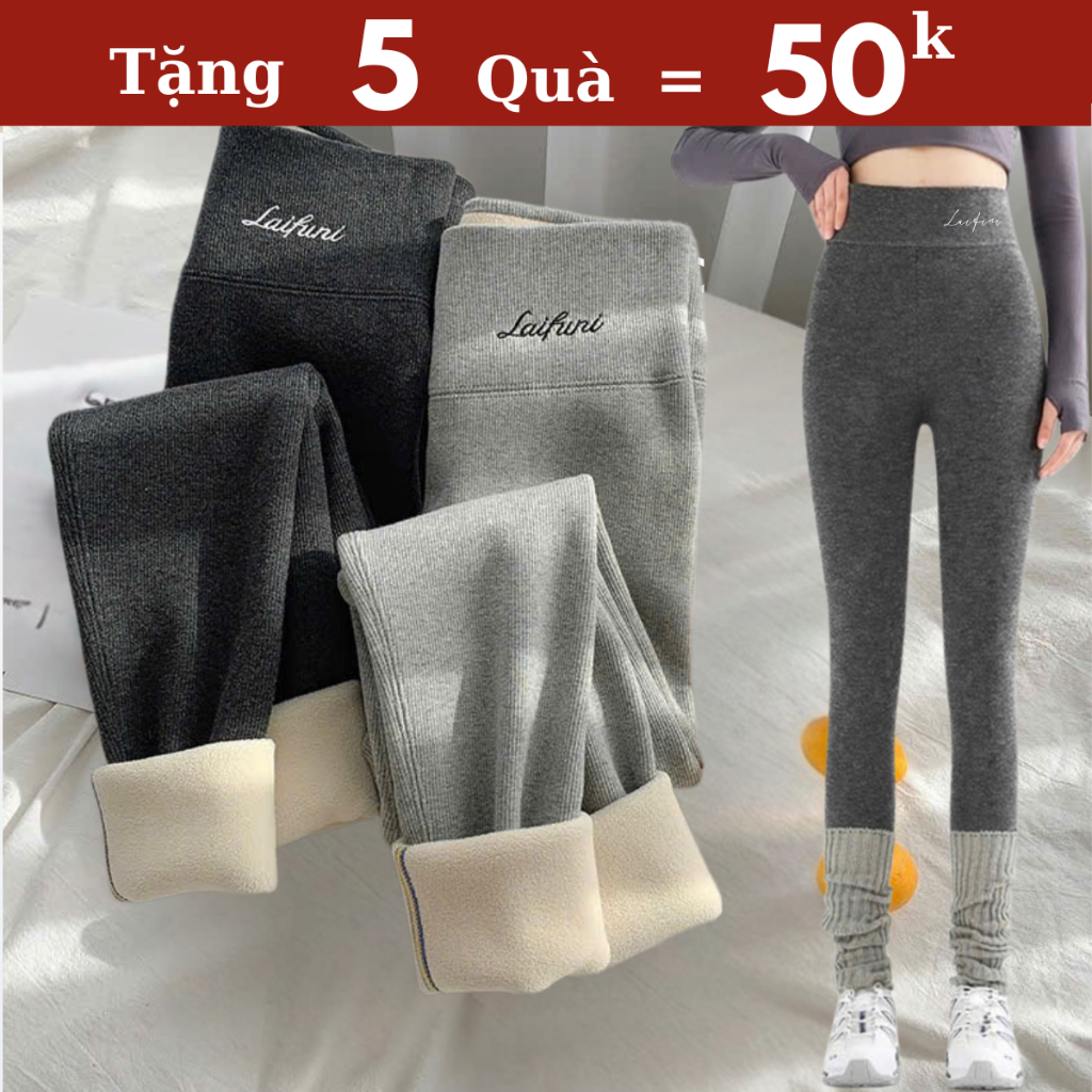 {TẶNG 5 QUÀ} QM088 Quần legging lót lông cừu nữ quần nỉ lót lông quần legging lót lông nữ quần giữ n