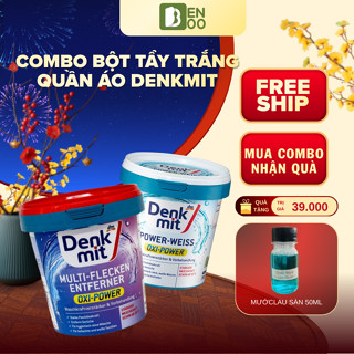 Bột Tẩy Trắng Quần Áo Denkmit Oxi Power Hộp 750gr, Tẩy Sạch Các Vết Bẩn Cứng Đầu Trên Quần Áo