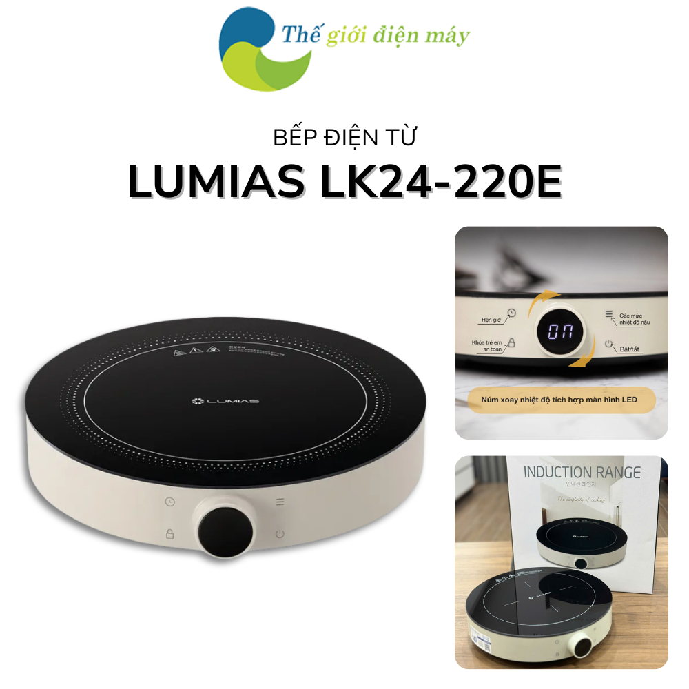 Bếp từ đơn Lumias LK24-220B 2000W, đường kính 26cm - Bảo hành 3 tháng