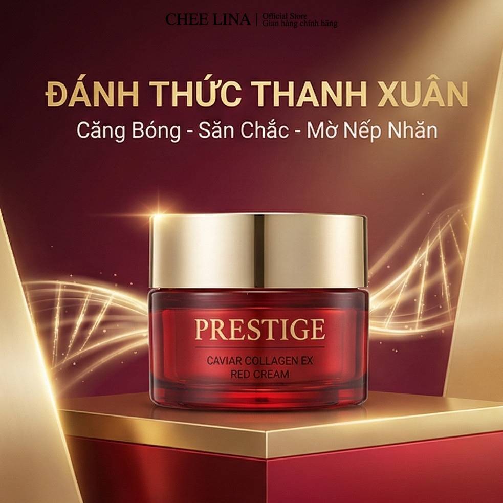 Kem Dưỡng Ban Đêm Leaders Prestige Caviar Collagen EX Red Cream Chống Lão Hóa 50ml | Chee Lina Offic