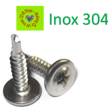 Vít tự khoan đầu dù inox