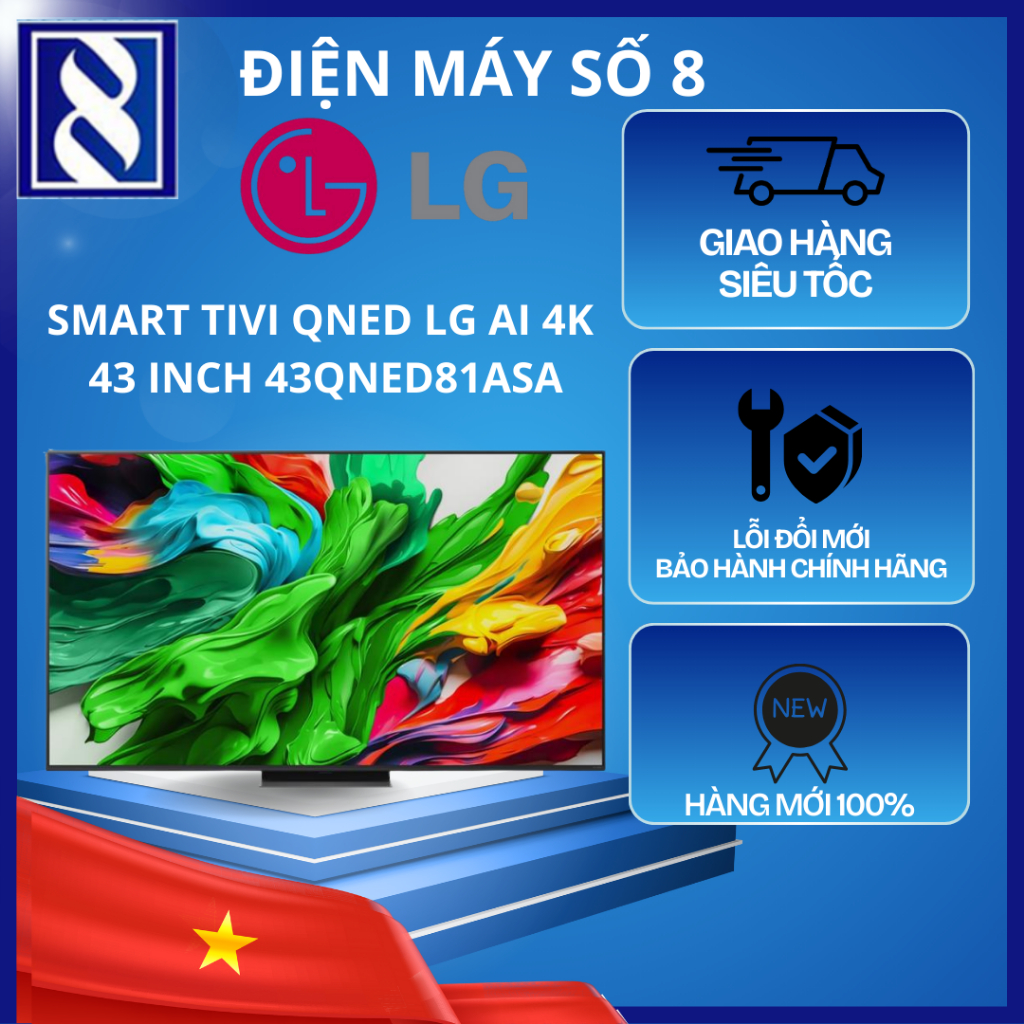 Smart tivi LG 43QNED81ASA QNED AI 4K 43 inch