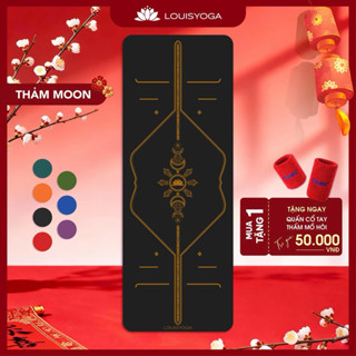Thảm tập Yoga cao su Louis Yoga - MOON - Mặt bóng, thiết kế 2 lớp, thấm hút tốt