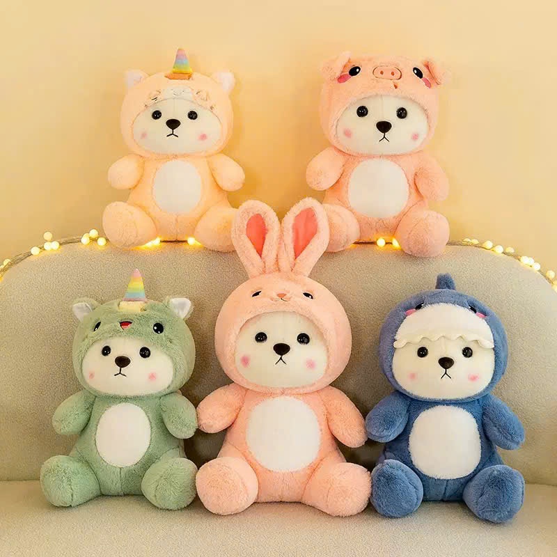 Gấu bông Lena Thỏ Hồng, Ngựa Pony, Cá mập Xanh gia dụng hỏa tốc 68, gấu bông cao cấp