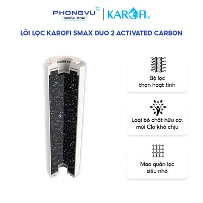 (QUÀ TẶNG) Lõi Lọc Karofi Smax Duo 2 Activated Carbon - Than Hoạt Tính Cao Cấp