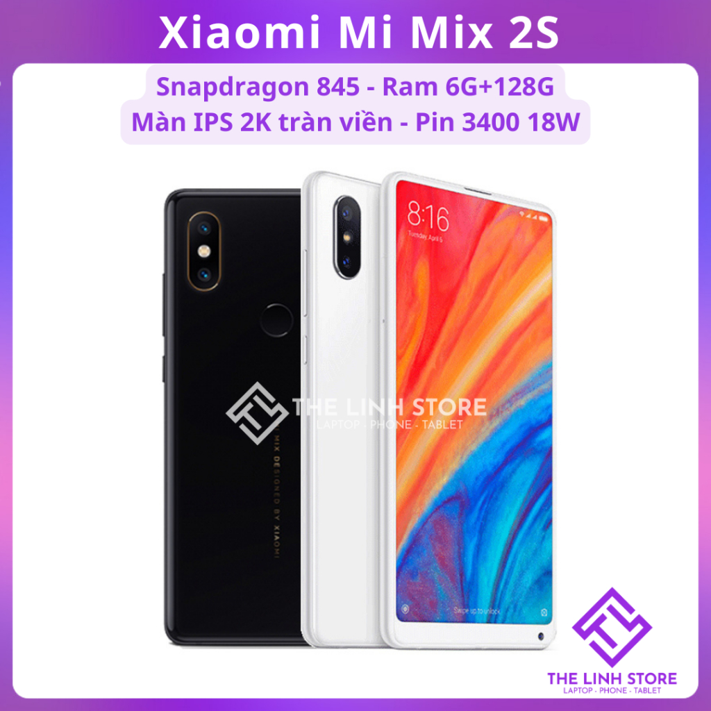 Điện thoại Xiaomi Mi Mix 2S Rom Quốc tế - Snapdragon 845 Màn tràn viền