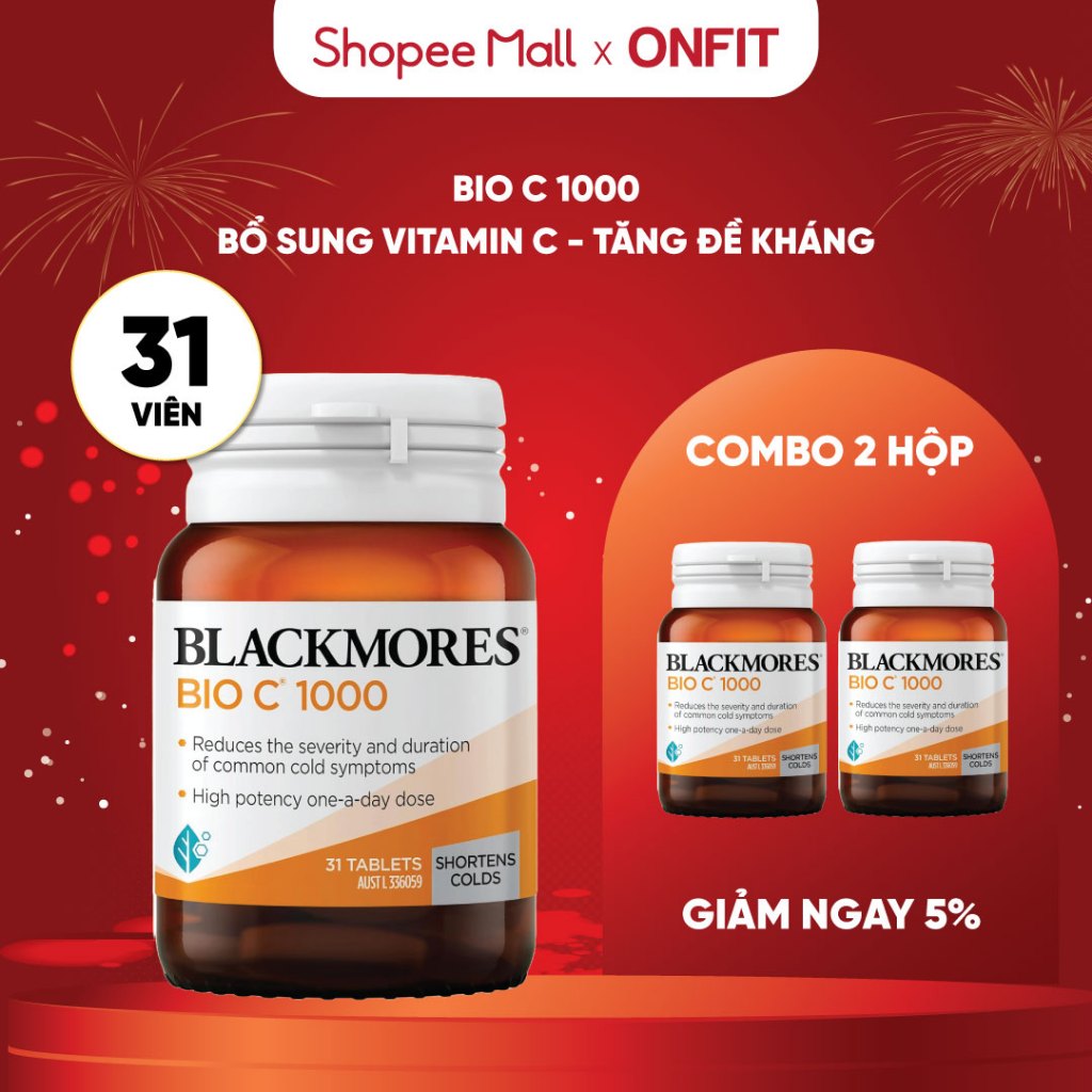 Viên Uống Vitamin C Blackmores Bio C 1000mg (31 Viên) Tăng Cường Sức Đề Kháng | ONFIT