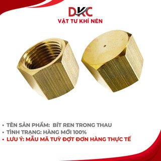 Bít ren trong thau - Nút bịt ren trong đồng