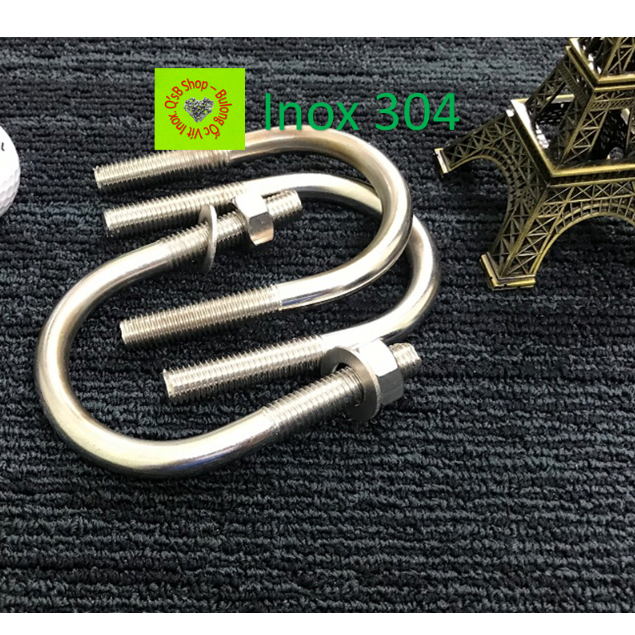 Ubolt inox size 10 , cùm chữ u inox, inox 304 bán theo cái.