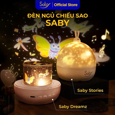 Đèn ngủ chiếu sao Saby hình xứ sở côn trùng phát nhạc loa bluetooth đèn chiếu trần 3D, pin sạc, BH 12 tháng
