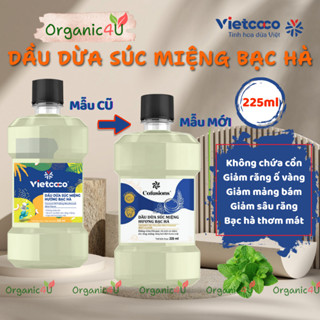 Dầu Dừa Súc Miệng VIETCOCO Không Cồn Hương Bạc Hà Thơm Mát 225ml