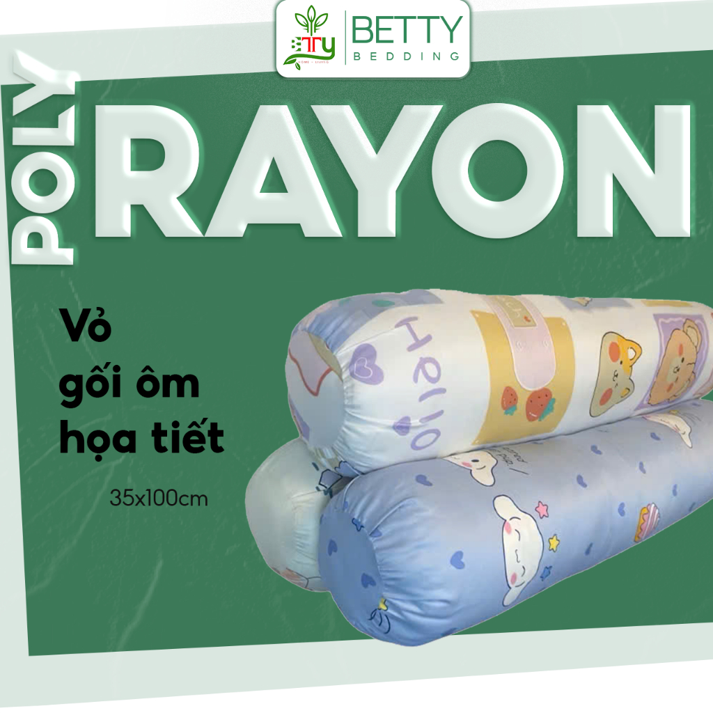 Vỏ Gối Ôm Betty Bedding Tencel Viscose Họa Tiết, Size 35x100cm