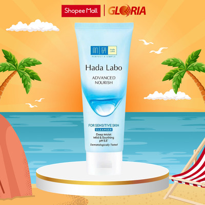 Gel Rửa Mặt Dưỡng Ẩm Cho Da Nhạy Cảm Hada Labo Advanced Nourish For Sensitive Skin Cleanser 80g
