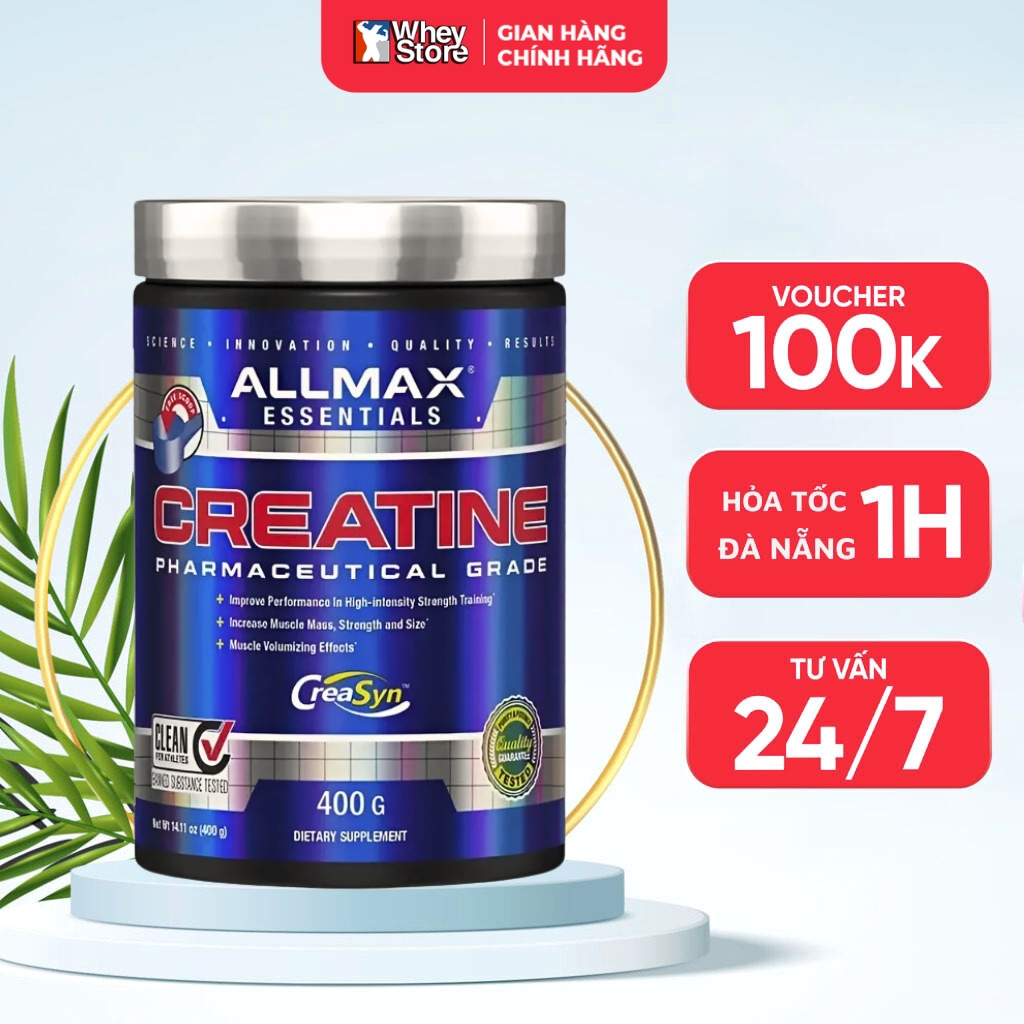 Thực phẩm bổ sung Essentials Allmax Creatine 400g Chính Hãng