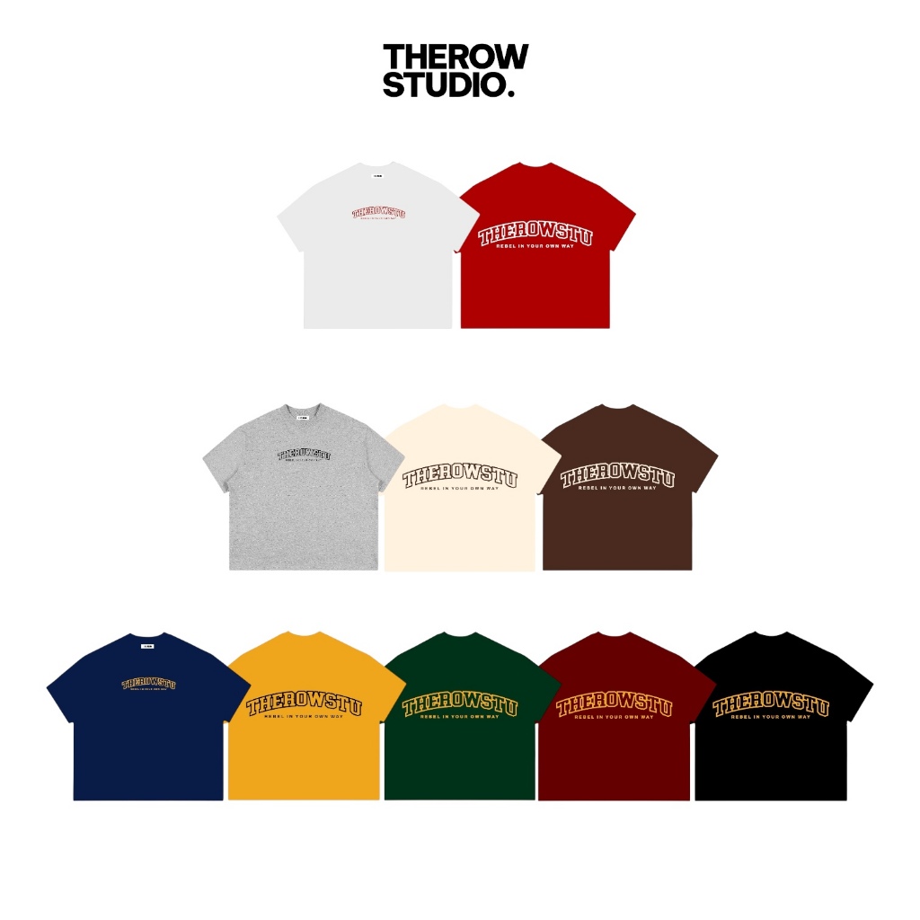 [TẾT 2026] TR3 THEROW Áo Thun Boxy Local Brand Tay Ngắn Cotton 250gsm "THEROWSTU" Áo Phông Forrm Rộng Unisex Nam Nữ | BigBuy360 - bigbuy360.vn