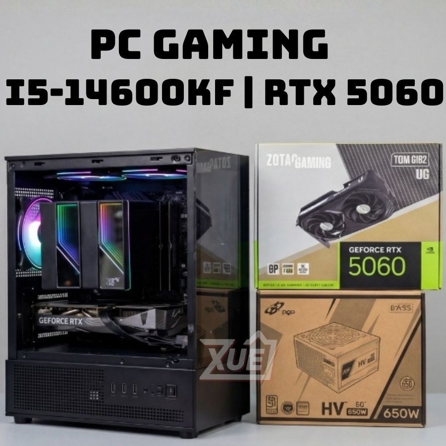 (XUEPC039-G) Bộ Máy Tính PC Gaming Intel Core I5-14600KF VGA RTX 5060Ti 16GB | Chơi Game, Livestream