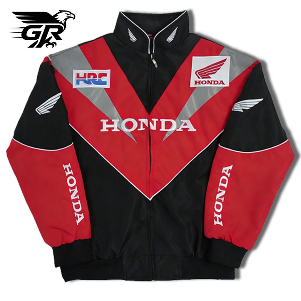 GR Áo Jacket Bóng Chày Nam Honda F1 Áo Khoác Thể Thao Thêu Hàn Quốc Áo Khoác Thu Parachute Rộng OOTD