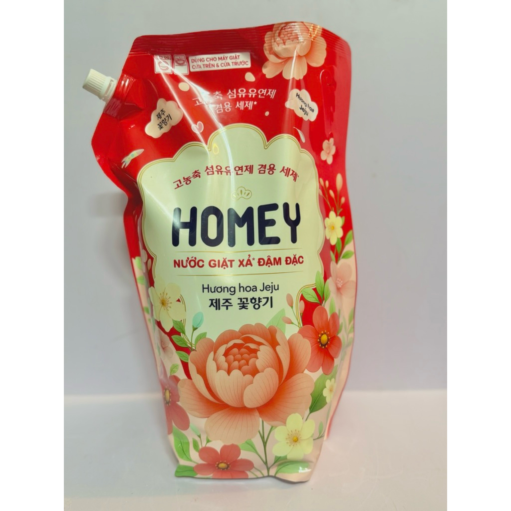 NƯỚC GIẶT XẢ HOMEY HƯƠNG HOA JEJU MỚI túi 3,4KG
