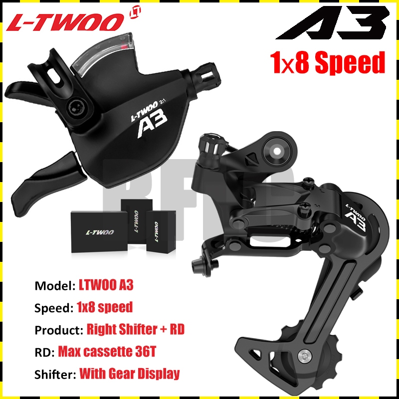 LTWOO A3 1x8 Tốc độ Derailleurs MTB Xe đạp Nhóm Derailleur phía sau + Kích hoạt Đòn bẩy Shifter phải