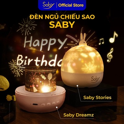 Đèn chiếu hình sinh nhật Happy Birthday, đèn chiếu trần Saby phát nhạc loa bluetooth, BH 12 tháng