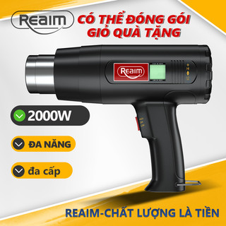 REAIM máy khò nhiệt cầm tay chỉnh nhiệt mini hàn thiếc công 2000W Nhiệt Nhanh bảo hành 2 năm
