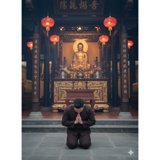 ĐỒ LAM ĐI CHÙA Mẫu LÃNH TỤ NAM CÚT NHỰA DÀNH CHO PHẬT TỬ