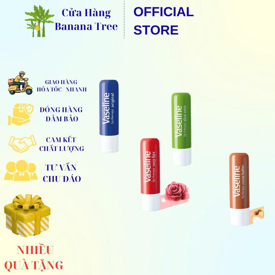Son dưỡng môi Vaseline mềm mịn dạng thỏi 4.8g