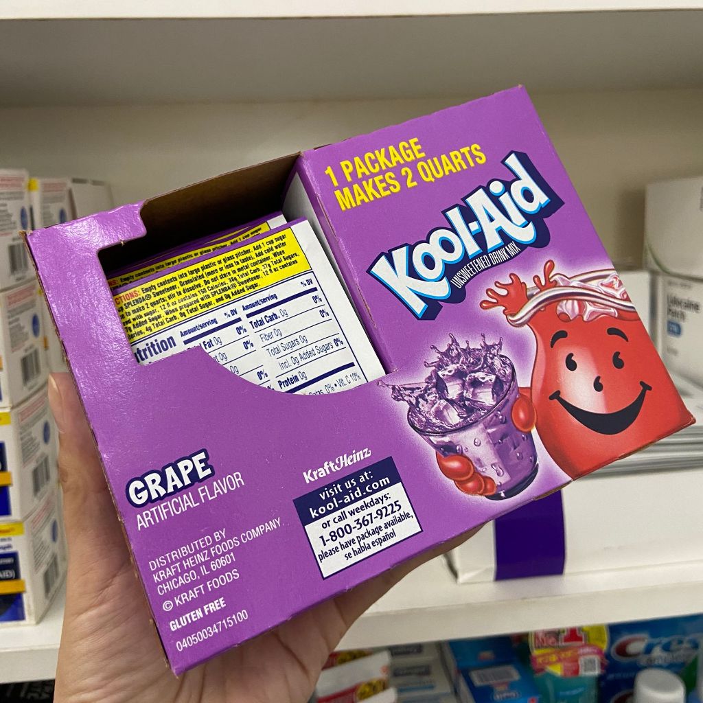 Bột Nho Kool Aid hộp 48 gói của Mỹ